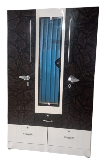 Triple Door Steel Almirah with Mirror